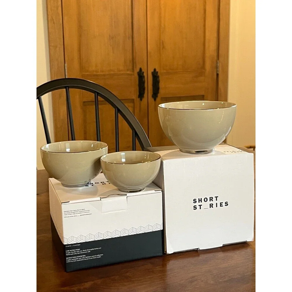 Ceramic Nesting Bowls Mink